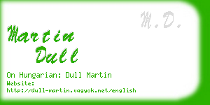 martin dull business card